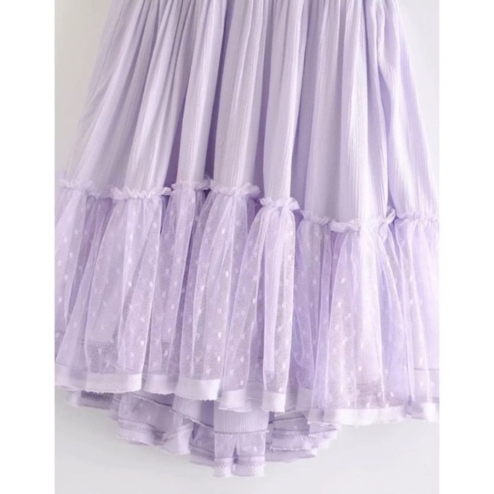 SOLD OUT Lavender Swiss Dot Halter Mini Dress - Picture 4 of 15